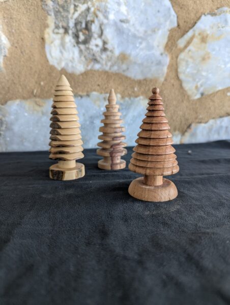 wooden christmas trees