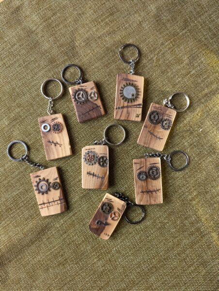 handmade wooden keychains