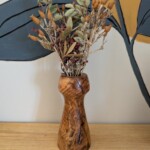olive wood vase